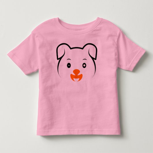 かわいい子犬 トドラーTシャツ (正面)