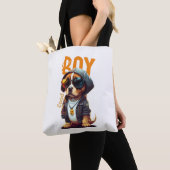 かわいい子犬 トートバッグ (クローズアップ)