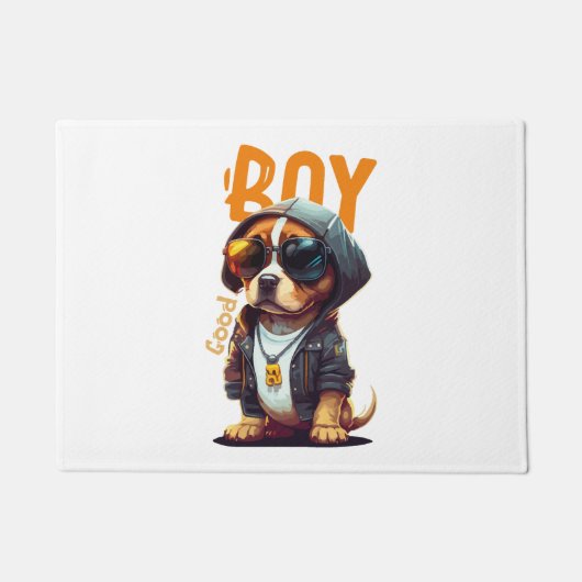 かわいい子犬 ドアマット (正面)