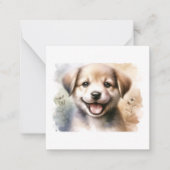 かわいい子犬 ノートカード (正面)