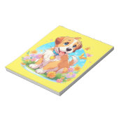 かわいい子犬 ノートパッド (回転)