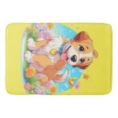 かわいい子犬 バスマット (正面)