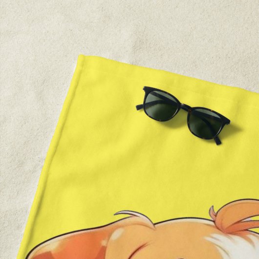 かわいい子犬 ビーチタオル (インサイチュ)