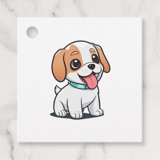かわいい子犬 フェイバータグ (正面)