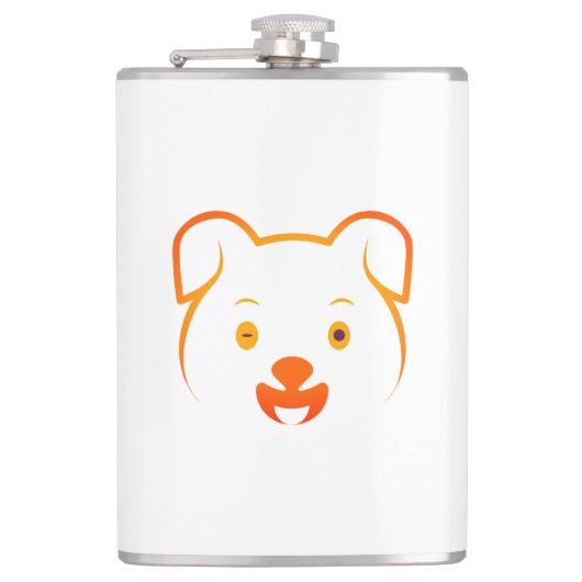 かわいい子犬 フラスク (正面)