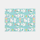 かわいい子犬 フリースブランケット (正面(横))