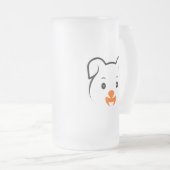 かわいい子犬 フロストグラスビールジョッキ (正面右)