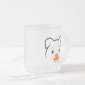 かわいい子犬 フロストグラスマグカップ (正面右)