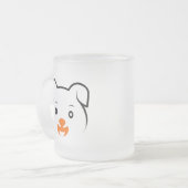 かわいい子犬 フロストグラスマグカップ (正面左)