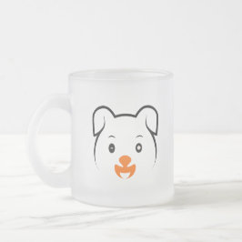 かわいい子犬 フロストグラスマグカップ