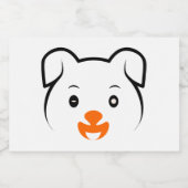 かわいい子犬 フードラベル (シングルラベル)