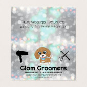 かわいい子犬 |ヘアグルーミングツール |《写真》ぼけ味 名刺 (外部フラット)