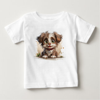 かわいい子犬 ベビーTシャツ