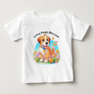 かわいい子犬 ベビーTシャツ