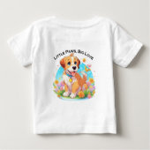 かわいい子犬 ベビーTシャツ (裏面)