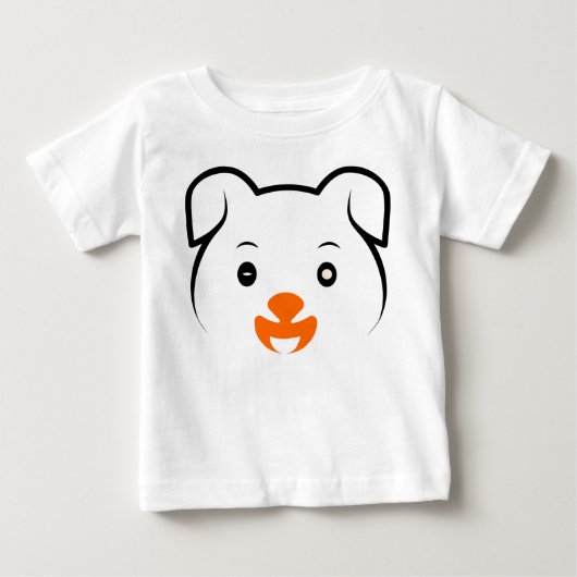 かわいい子犬 ベビーTシャツ (正面)
