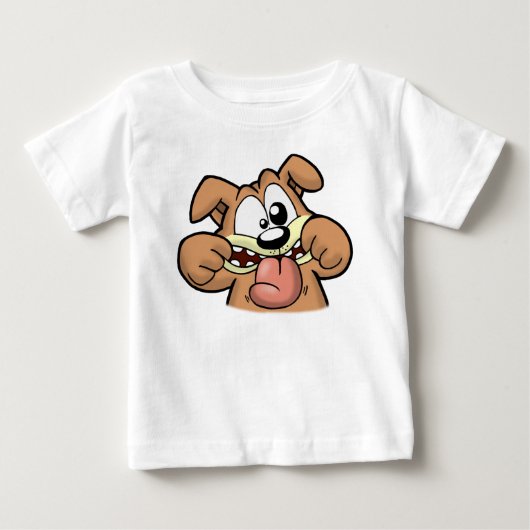 かわいい子犬 ベビーTシャツ (正面)