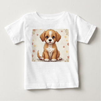 かわいい子犬 ベビーTシャツ
