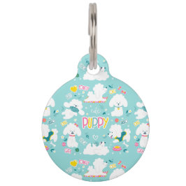 かわいい子犬 ペット　ネームタグ