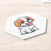 かわいい子犬 ペーパーコースター (アングル)