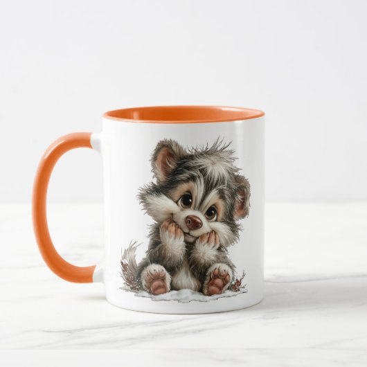 かわいい子犬 マグカップ (左)