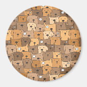 かわいい子犬 マグネット (正面)