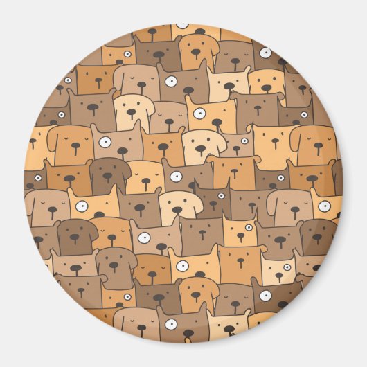 かわいい子犬 マグネット (正面)