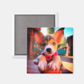 かわいい子犬 マグネット (正面/裏面)