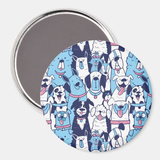 かわいい子犬 マグネット (正面/裏面)