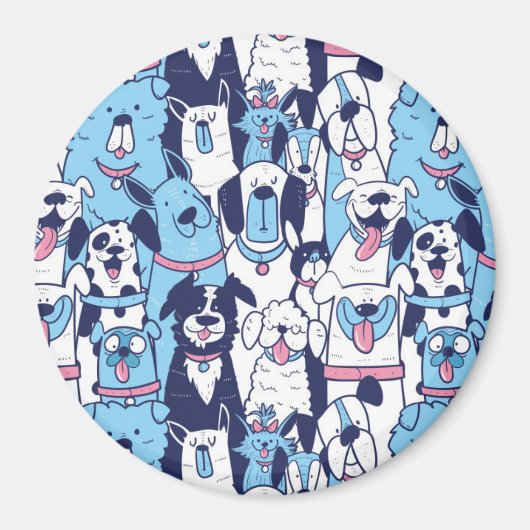 かわいい子犬 マグネット (正面)