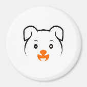 かわいい子犬 マグネット (正面)