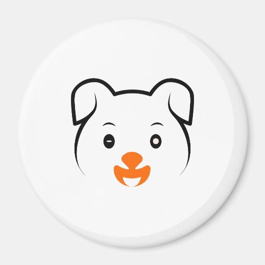 かわいい子犬 マグネット (正面)