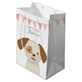 かわいい子犬 ミディアムペーパーバッグ (正面アングル)