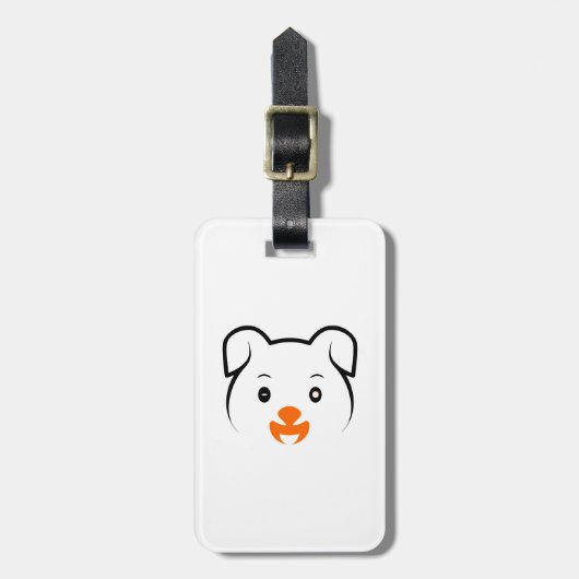 かわいい子犬 ラゲッジタグ (正面縦)