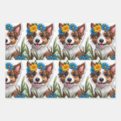 かわいい子犬 ラッピングペーパーシート (正面2)