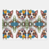 かわいい子犬 ラッピングペーパーシート (正面)