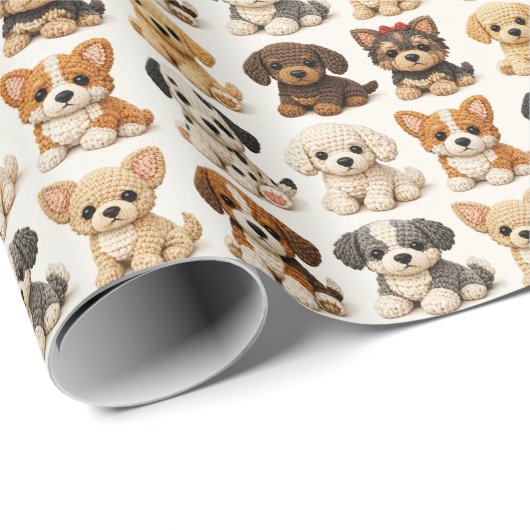 かわいい子犬 ラッピングペーパー (ロールコーナー)
