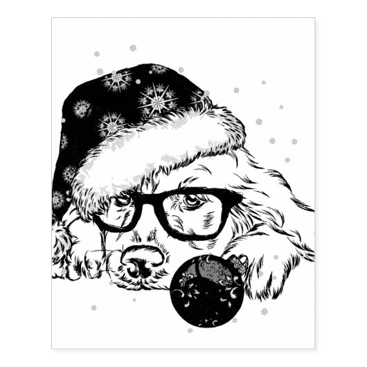 かわいい子犬 ラバースタンプ (インプリント)