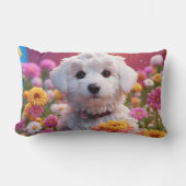 かわいい子犬 – ランバークッション (正面)