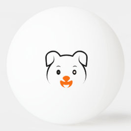 かわいい子犬 卓球ボール