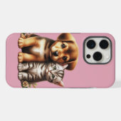 かわいい子犬/子猫 iPhoneケース (裏面横)