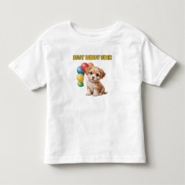 かわいい子犬「最高の相棒」デザイン トドラーTシャツ