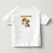 かわいい子犬「最高の相棒」デザイン トドラーTシャツ (裏面)