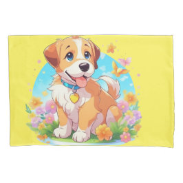 かわいい子犬 枕カバー