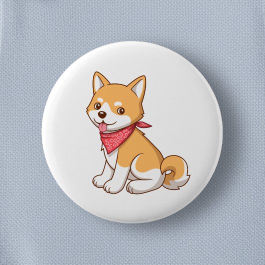 かわいい子犬 柴犬 缶バッジ