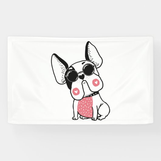 かわいい子犬 横断幕 (横)