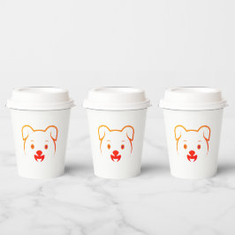 かわいい子犬 紙コップ
