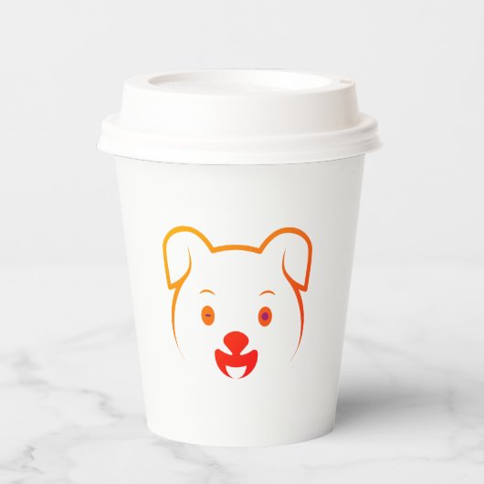 かわいい子犬 紙コップ (正面)