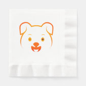 かわいい子犬 縁ありランチョンナプキン (正面)