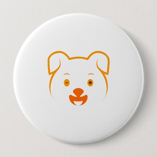 かわいい子犬 缶バッジ (正面)